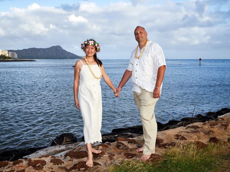 Hawaii wedding at Magic Island.