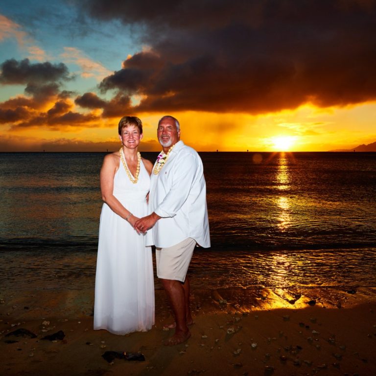 Hawaii beach wedding.