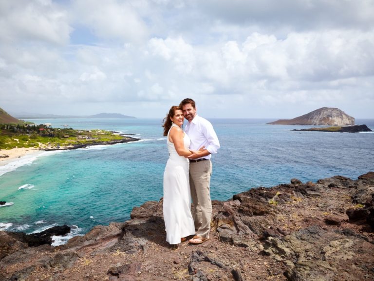 Hawaii wedding & vow renewal at Waialae Kahala beach.