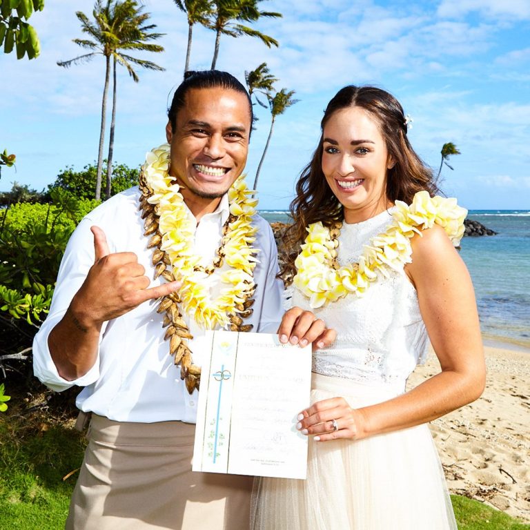 Kahala beach wedding in Hawaii Hawaii beach wedding.