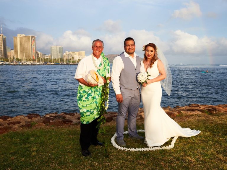 Hawaii wedding at Magic Island.